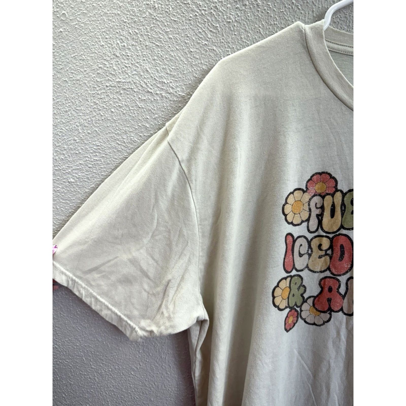 Vintage Live Outside The Limits Womens T-Shirt 2XL Coffee & Anxiety Short Sleeve Brown Knit Cotton Polyester Casual Short Sleeve T-Shirt Womens Size XXL / US 16-18 / IT 52-54 - 4 Thumbnail