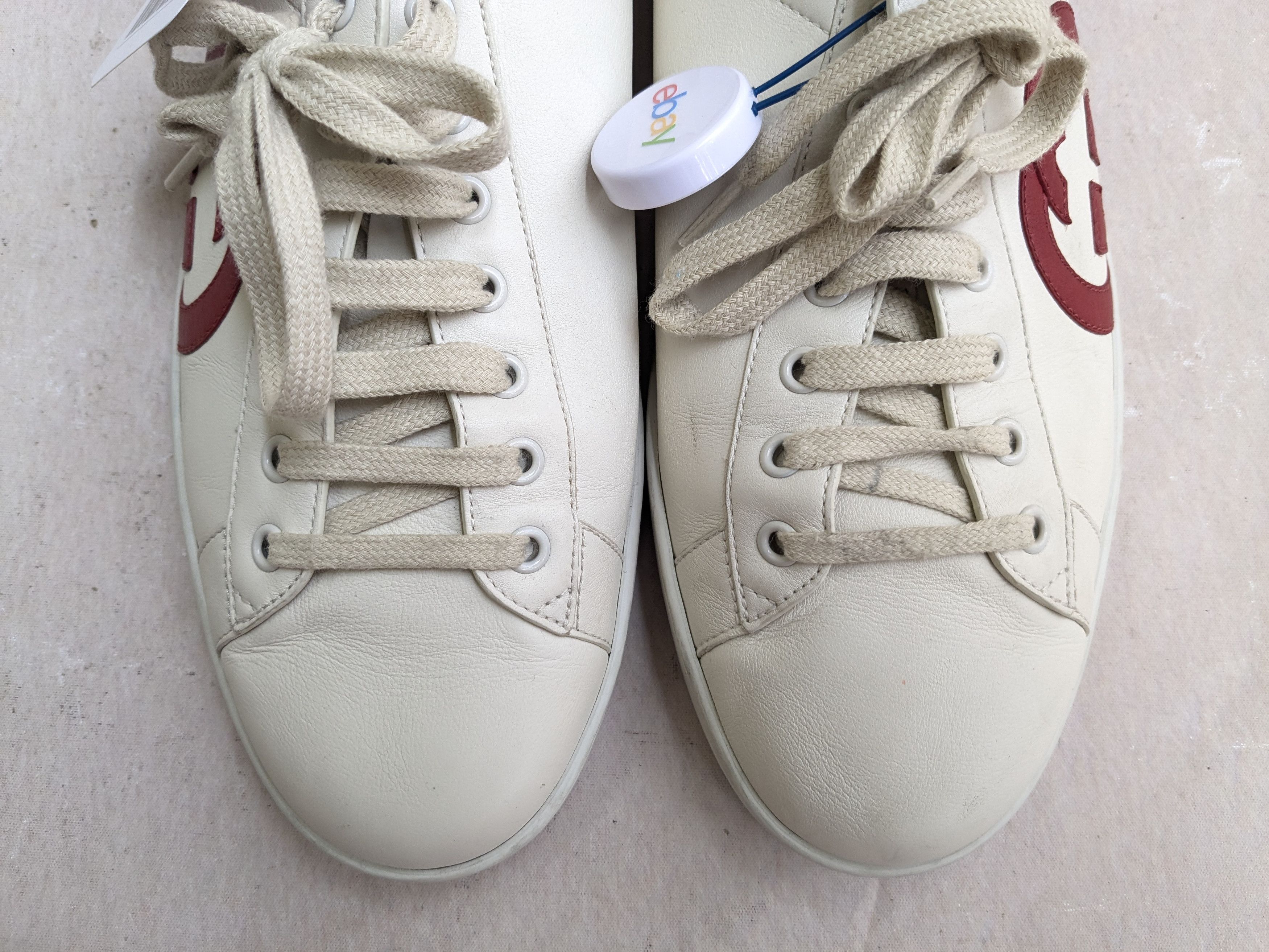 Gucci Ace Sneakers GG White Blue 10.5 Low Leather