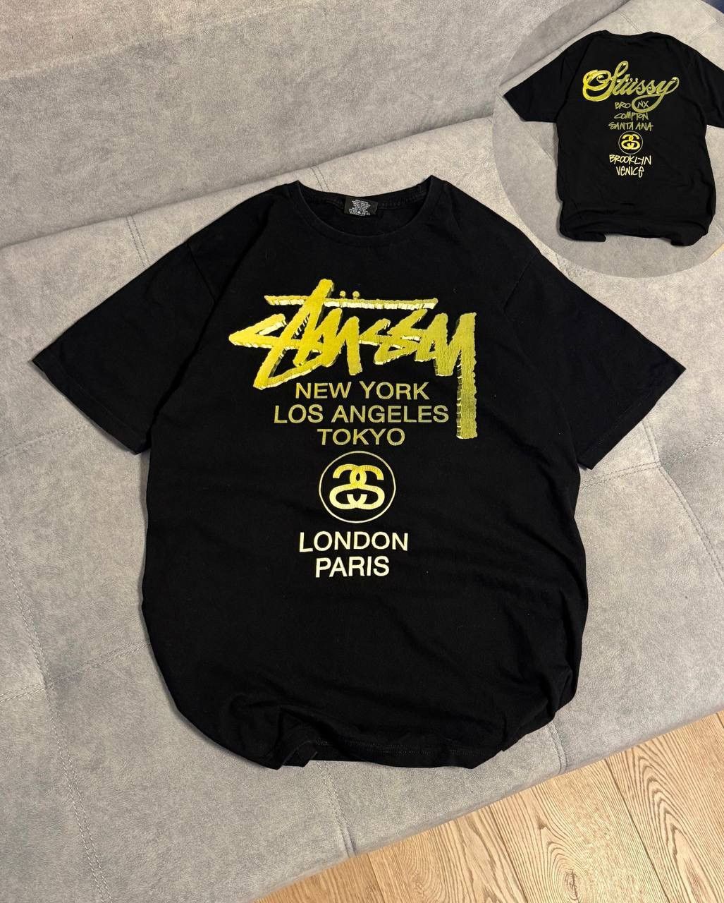Stussy Vintage Stussy Y2K 3D-logo t-shirt black green size M Size US M / EU 48-50 / 2 - 1 Thumbnail