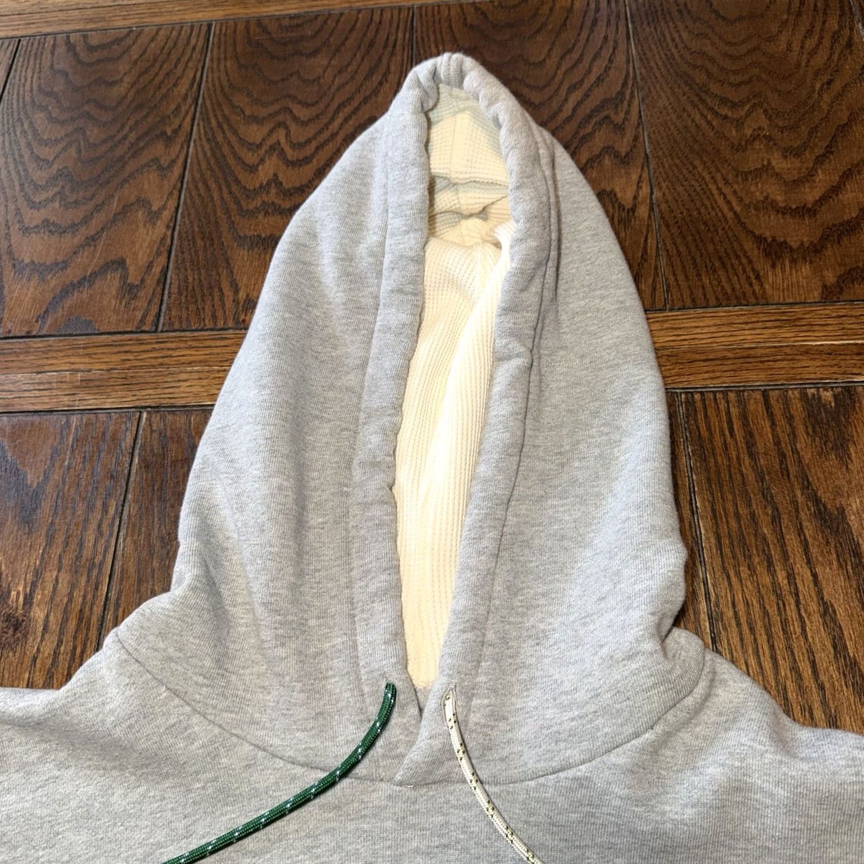 Lacoste LACOSTE Mens 2XL Gray Crocodile Embroidered Logo Drawstring Hoodie Spell Out Shirt Size US XXL / EU 58 / 5 - 5 Thumbnail