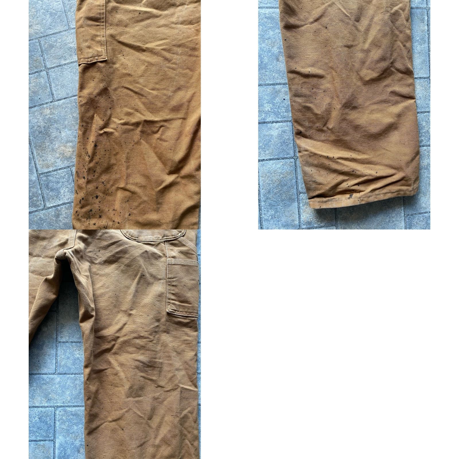 Carhartt Carhartt Double Knee Mens Pants 38x30 Brown Made In USA Paint Flaws Wear B01-BRN Size US 38 / EU 54 - 10 Thumbnail