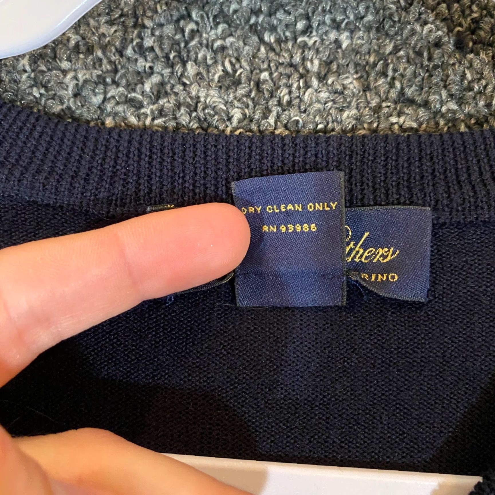 Brooks Brothers Vintage Brooks Brothers Sweater Men’s Medium Blue Argyle Merino Wool V-Neck Pullover Casual Formal Size US M / EU 48-50 / 2 - 3 Thumbnail