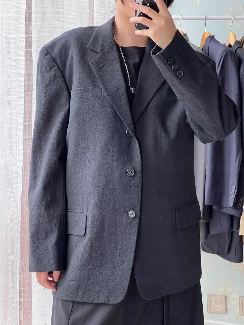 Yohji Yamamoto Yohji Yamamoto size m Grainy blazer 2504-Nextarrow Size 36R - 2 Thumbnail