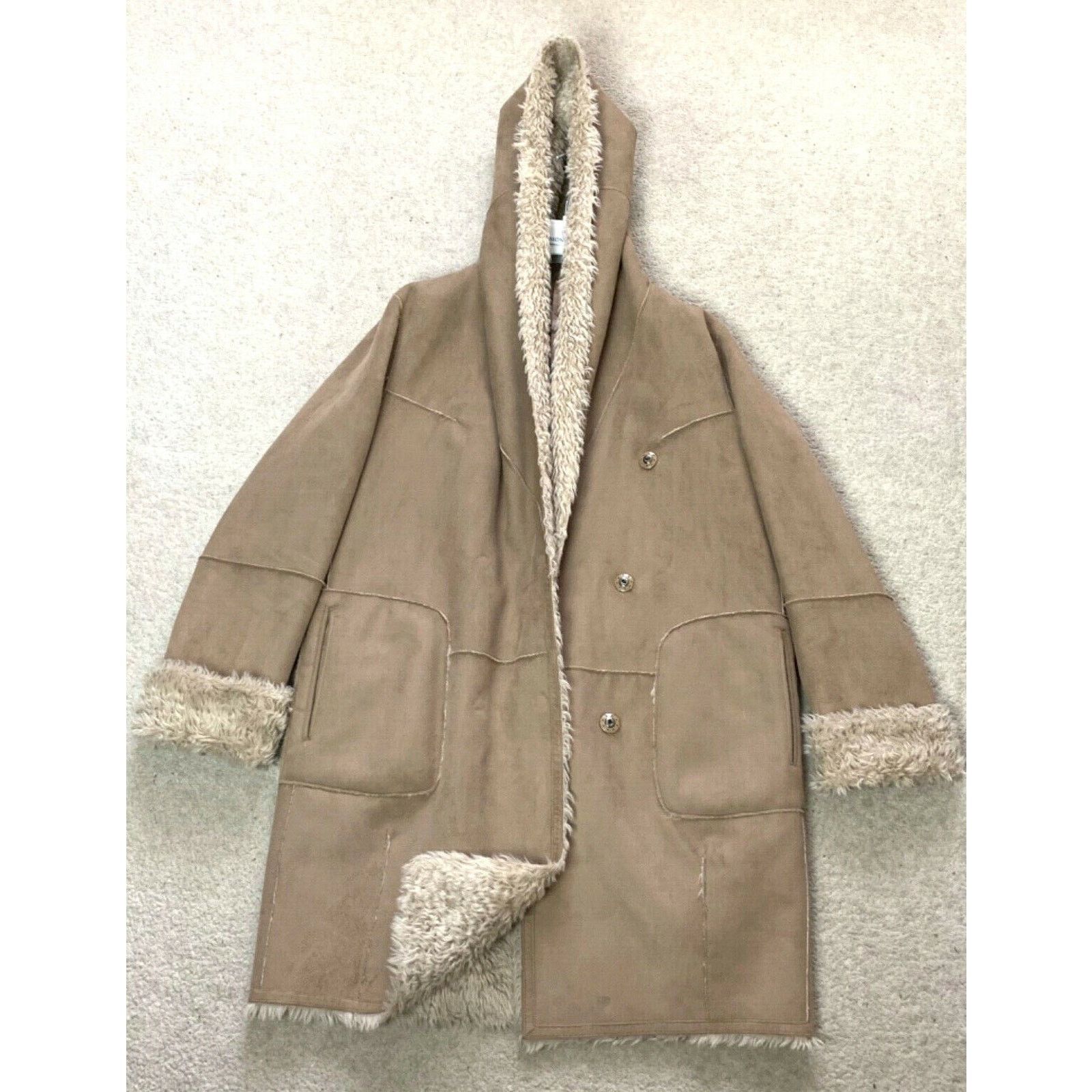 Other Womens MARCCAIN Faux Shearling Fur Coat Jacket N3 UK 12 40 M Size M / US 6-8 / IT 42-44 - 1 Thumbnail