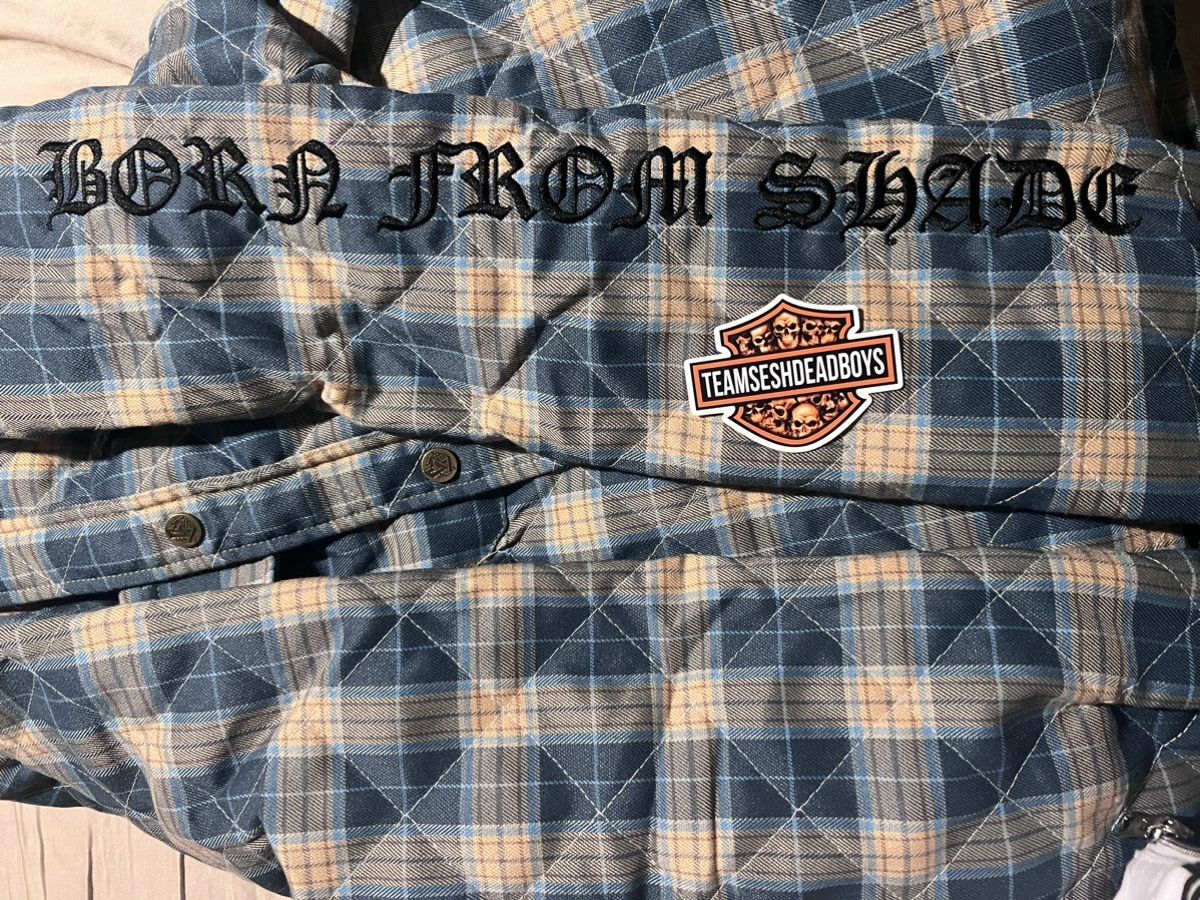 TeamSESH TeamSESH BONES BORNFROMSHADE QUILTED FLANNEL jacket blue Size US S / EU 44-46 / 1 - 4 Thumbnail