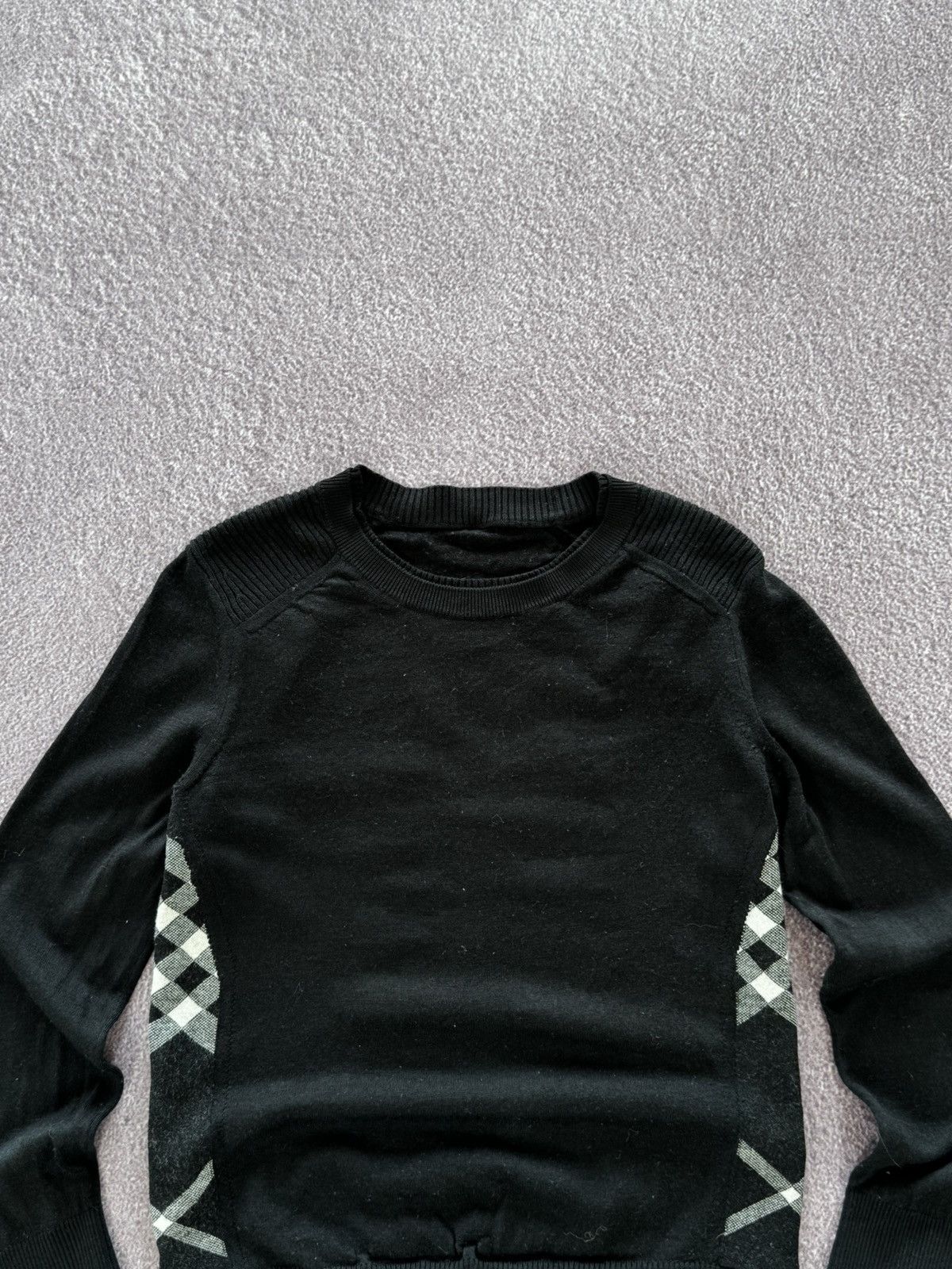 Burberry 00s Burberry Nova Check Luxury Knit Sweater Size S / US 4 / IT 40 - 2 Thumbnail