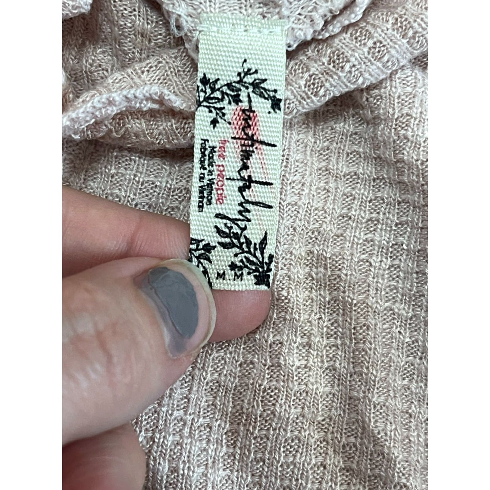 Free People Free People Shirt Womens Medium Pink Intimately Turtleneck Long Sleeve Regular Casual Modern Basic 90s? (No, avoid adding) Size M / US 6-8 / IT 42-44 - 7 Thumbnail
