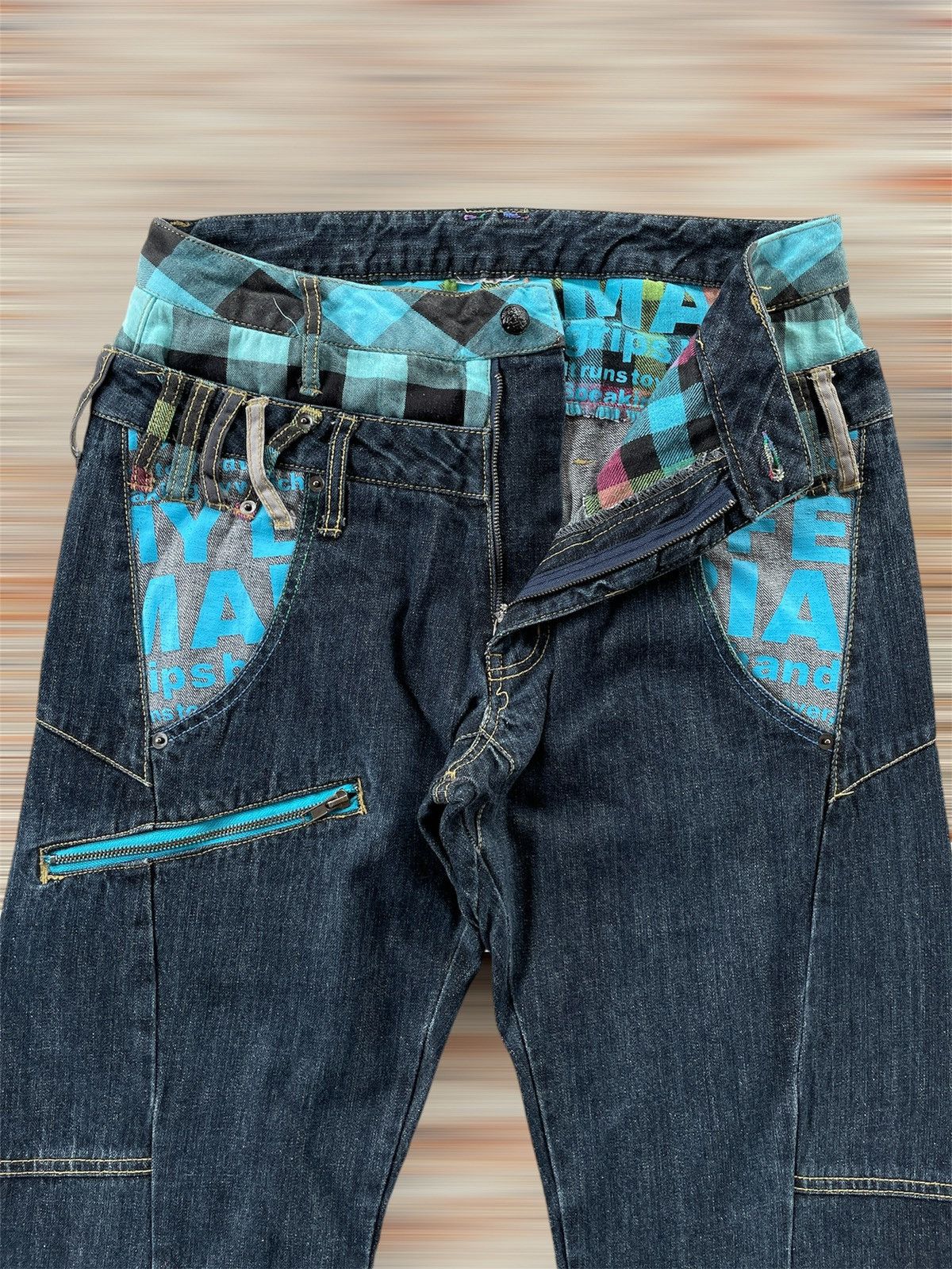 Designer × Japanese Brand DOUBLE WAIST JEANS Size US 31 - 5 Thumbnail