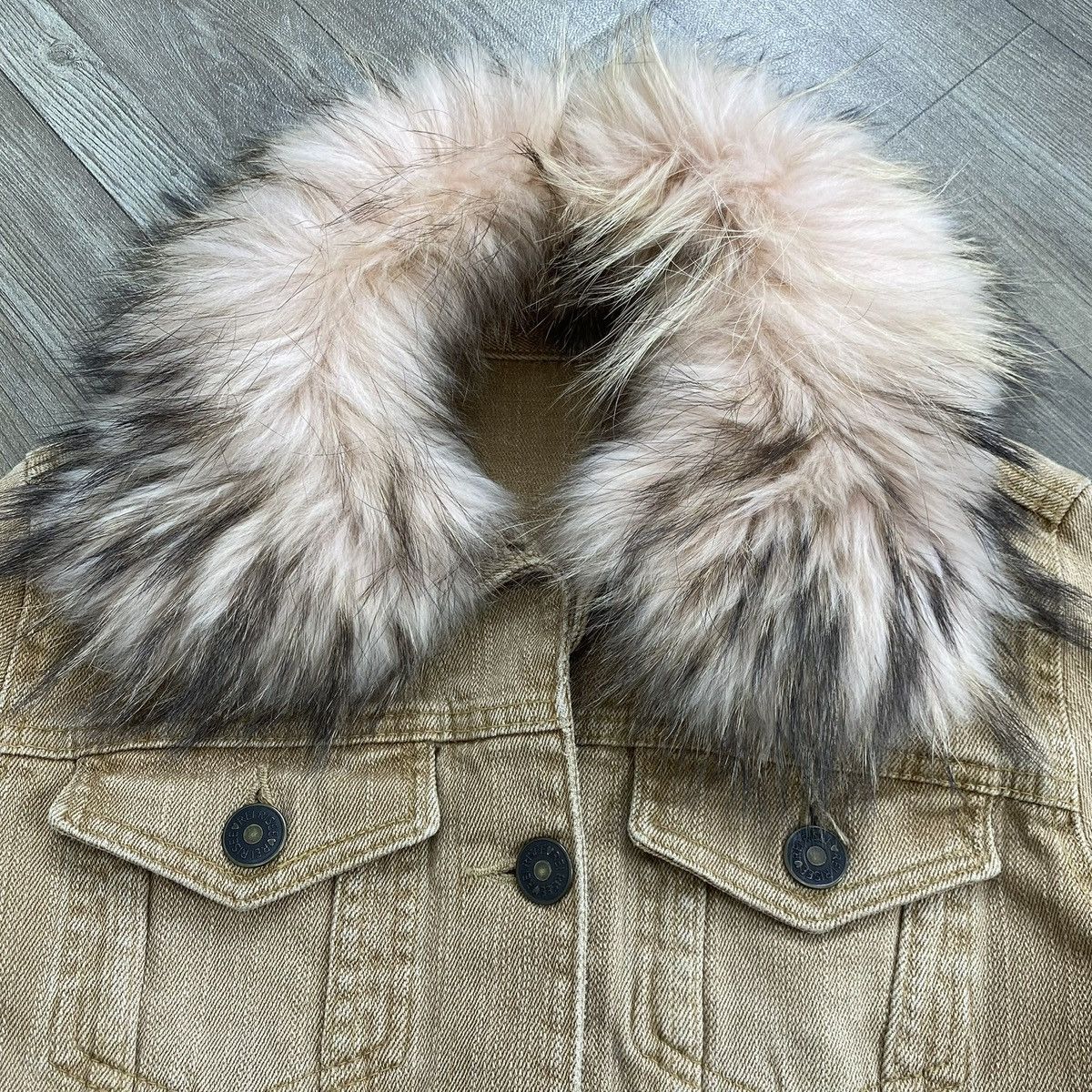 20471120 2000s Japanese Style Ifsixwasnine Lgb Vkei Fur Denim Jacket Size US S / EU 44-46 / 1 - 3 Thumbnail
