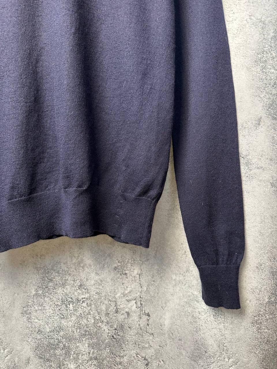 Polo Ralph Lauren Polo Ralph Lauren Merino Wool V-Neck Sweater Navy Blue Size US L / EU 52-54 / 3 - 9 Thumbnail
