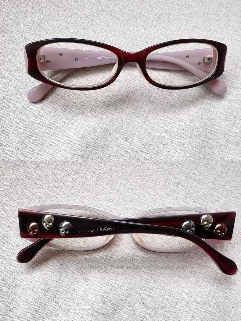 Vivienne Westwood Vivienne Westwood Pink skull bookworm glasses frame Size ONE SIZE - 7 Thumbnail