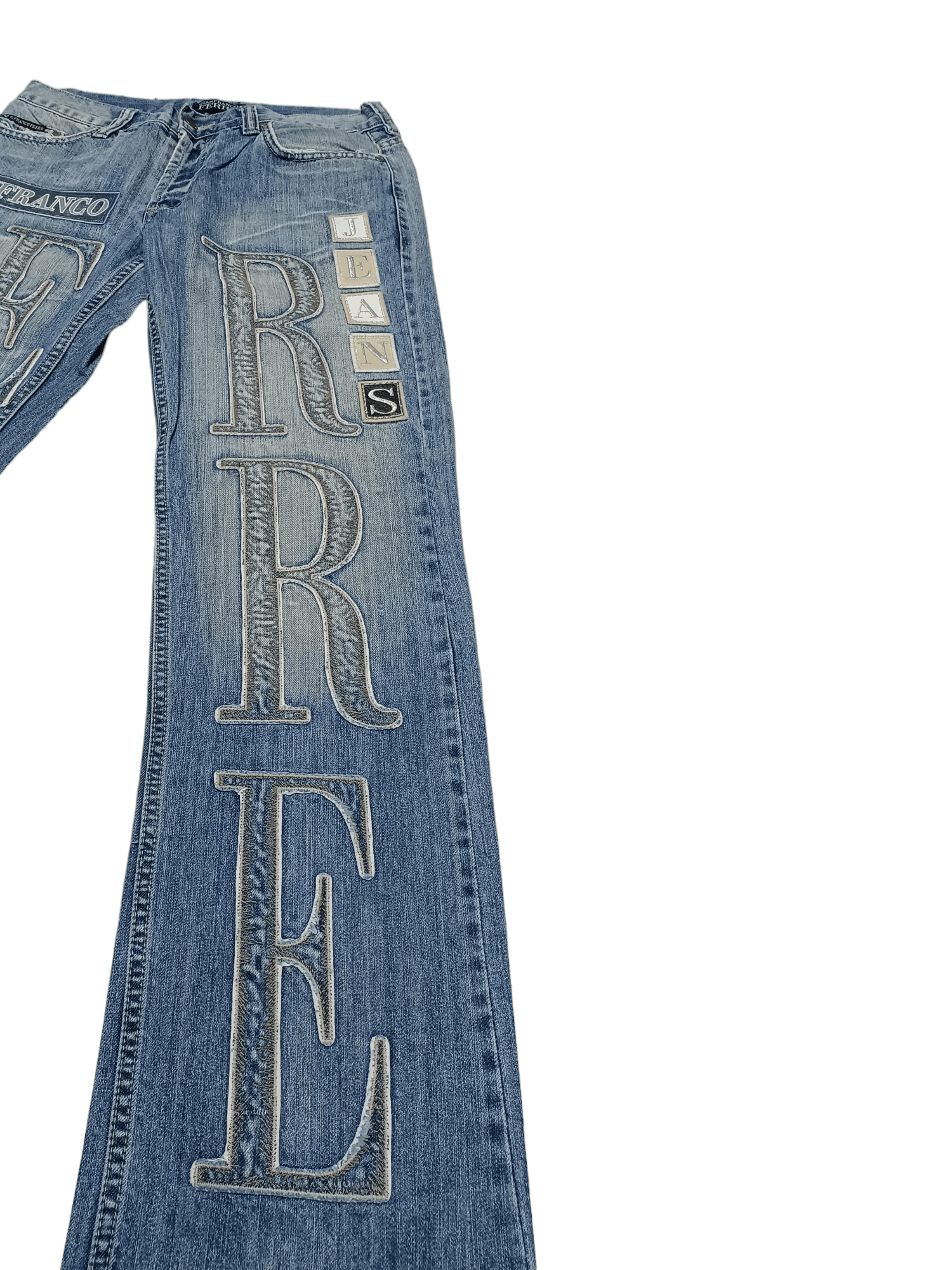 Gianfranco Ferre GIANFRANCO FERRE DISTRESSED BIGLOGO AVANT GARDE JEANS DENIM Size US 31 - 3 Thumbnail