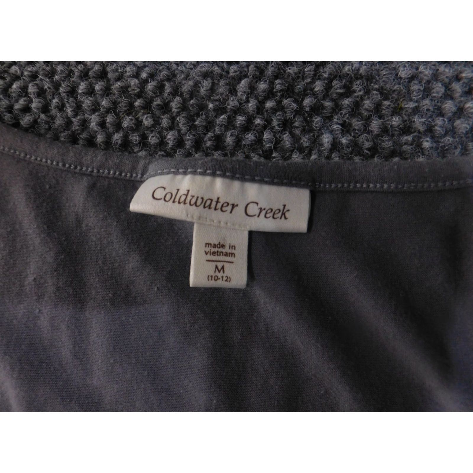 Coldwater Creek Coldwater Creek Shirt Womens Medium Gray Sequin Short Sleeve Scoop Neck Top Size M / US 6-8 / IT 42-44 - 4 Thumbnail