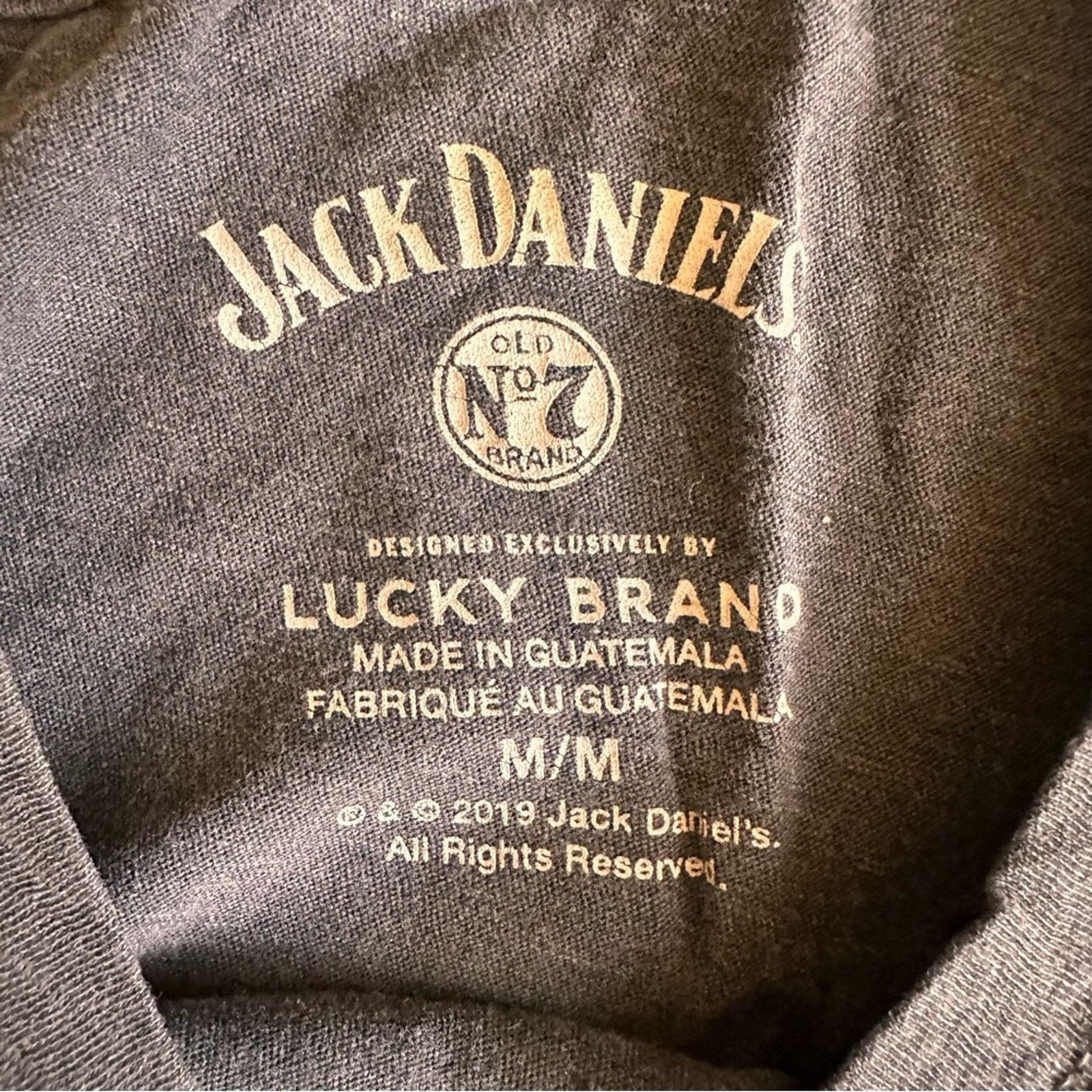 Lucky Brand Lucky Brand Jack Daniel’s Graphic Tee – Charcoal – Med – EUC Size M / US 6-8 / IT 42-44 - 2 Thumbnail