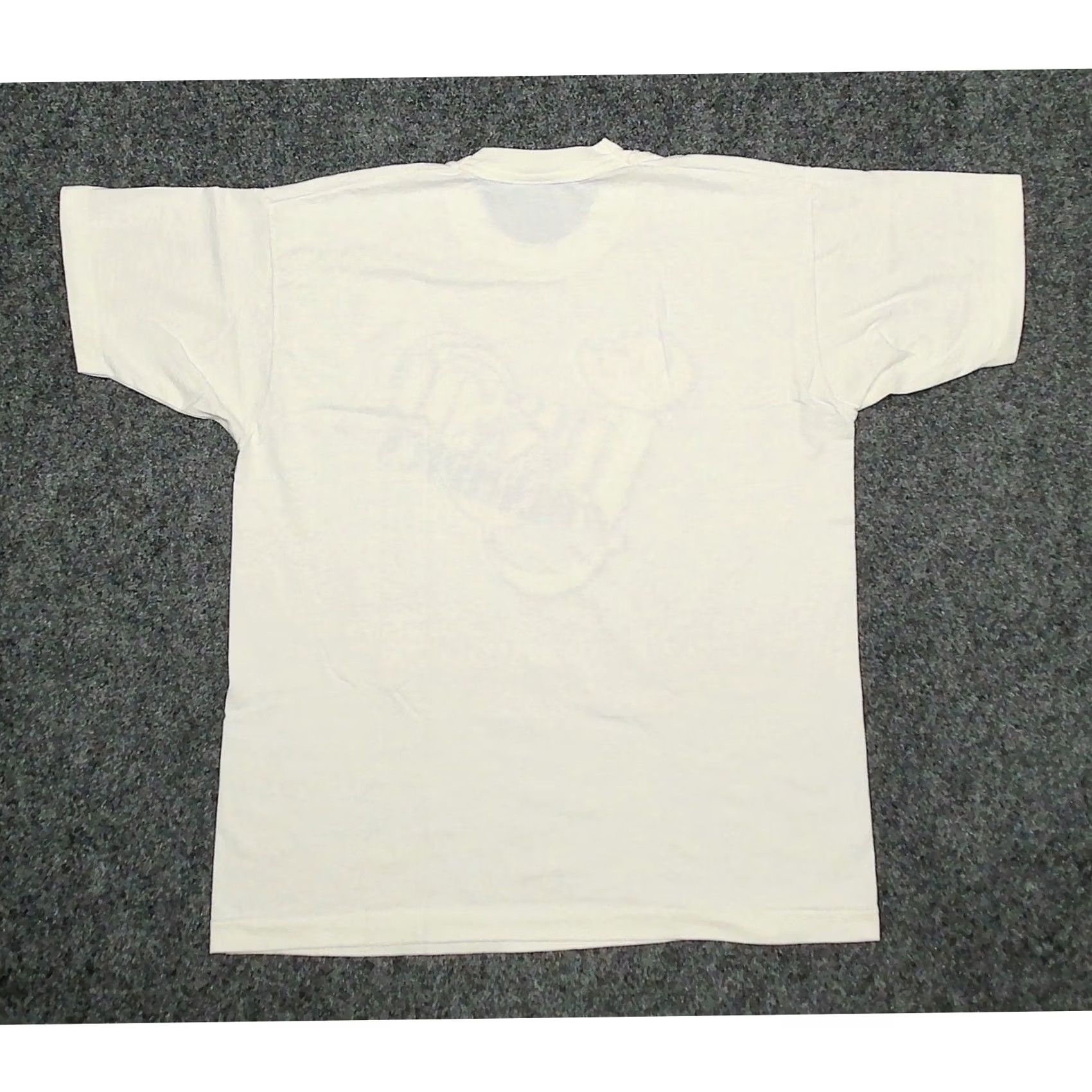 Fruit Of The Loom VINTAGE 1997 Junior Olympics Nebraska Track T Shirt Mens L Single Stitch Crew Neck Short Sleeve Cotton Cream 90s Retro Running Shirt Boxy Fit Mens Size US L / EU 52-54 / 3 - 4 Thumbnail