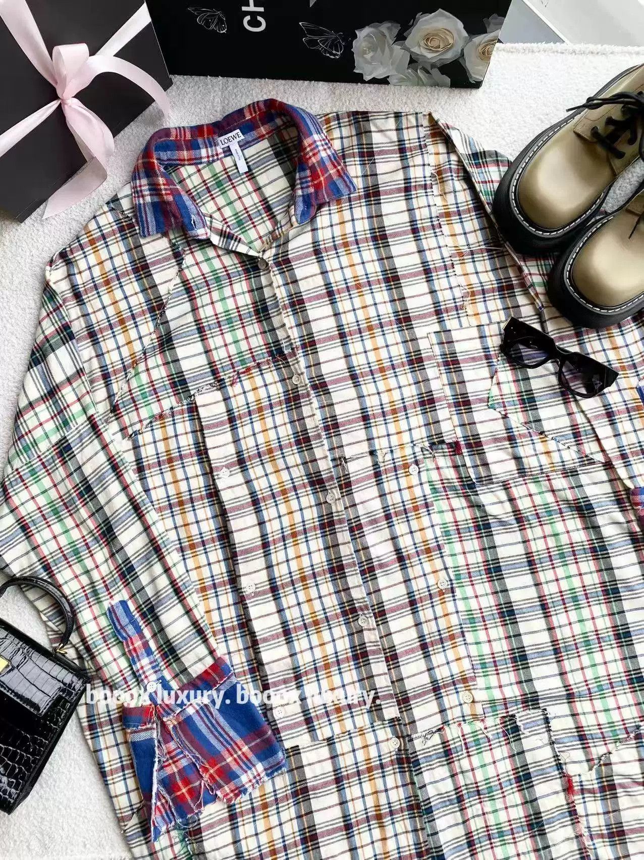 Loewe Loewe Colorful Plaid Shirt Long Coat Size US M / EU 48-50 / 2 - 1 Thumbnail