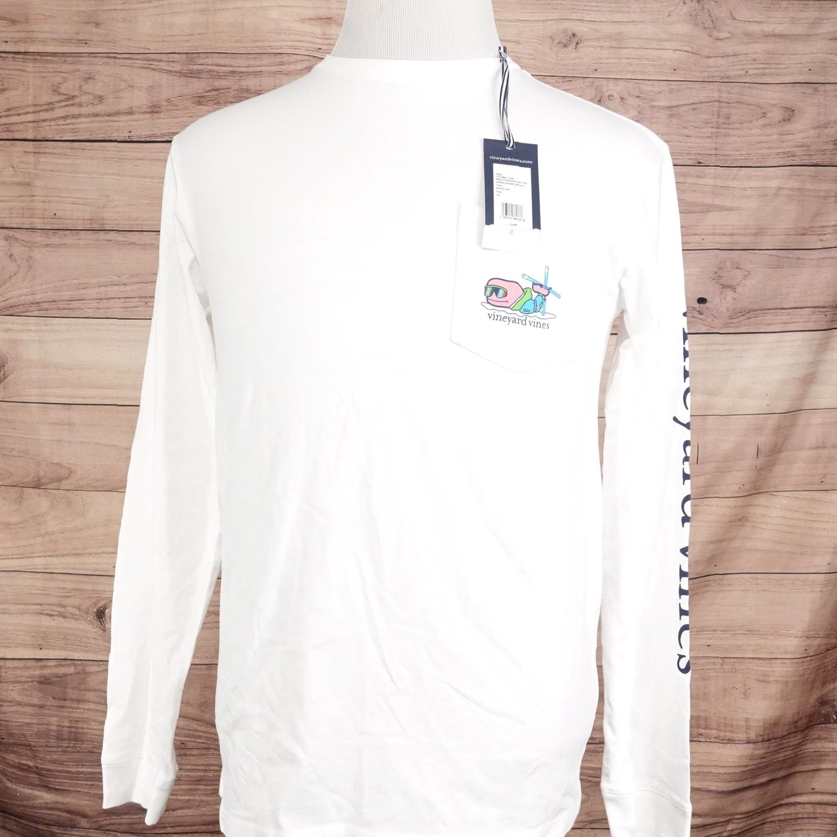 Vineyard Vines Vineyard Vines Shirt Mens XS White Graphic Pocket Long Sleeve Crew Neck Size US XS / EU 42 / 0 - 4 Thumbnail
