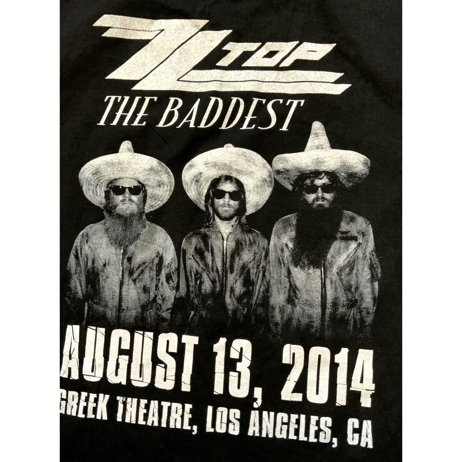 Vintage ZZ Top La Futura Tour Greek Theatre 2014 Los Angeles The Baddest Band TShirt XL Black Mens Band Shirt XL Size US XL / EU 56 / 4 - 8 Thumbnail