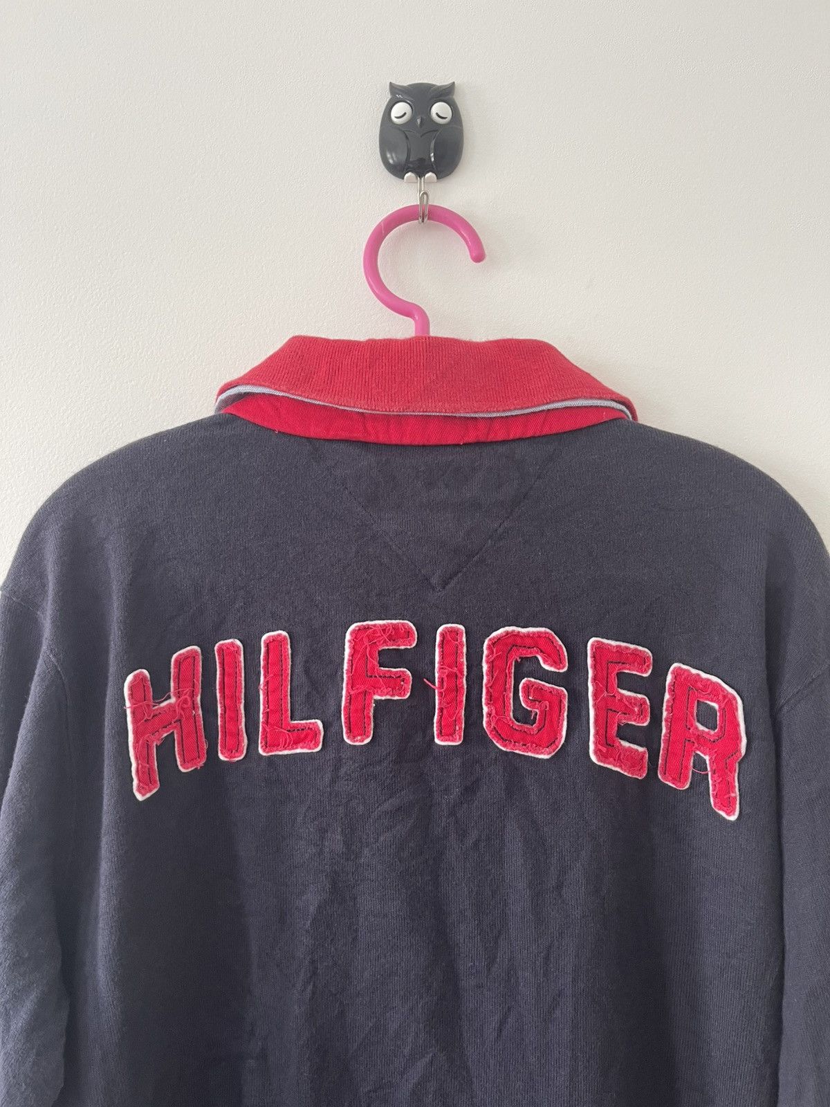 Tommy Hilfiger Rare Vintage TOMMY HILFIGER TH54 Spell Out Double Colar Polo Size US M / EU 48-50 / 2 - 4 Thumbnail