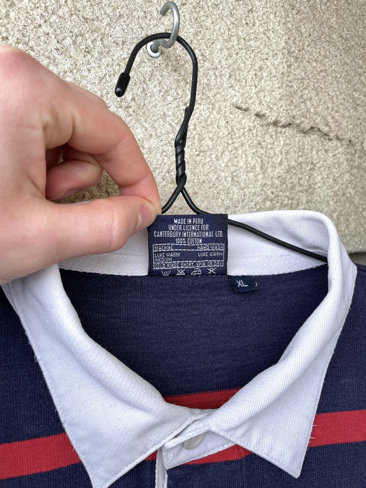 Canterbury of New Zealand Vintage 90s Canterbury Rugby Shirt LS Striped Jersey Size US XL / EU 56 / 4 - 5 Thumbnail