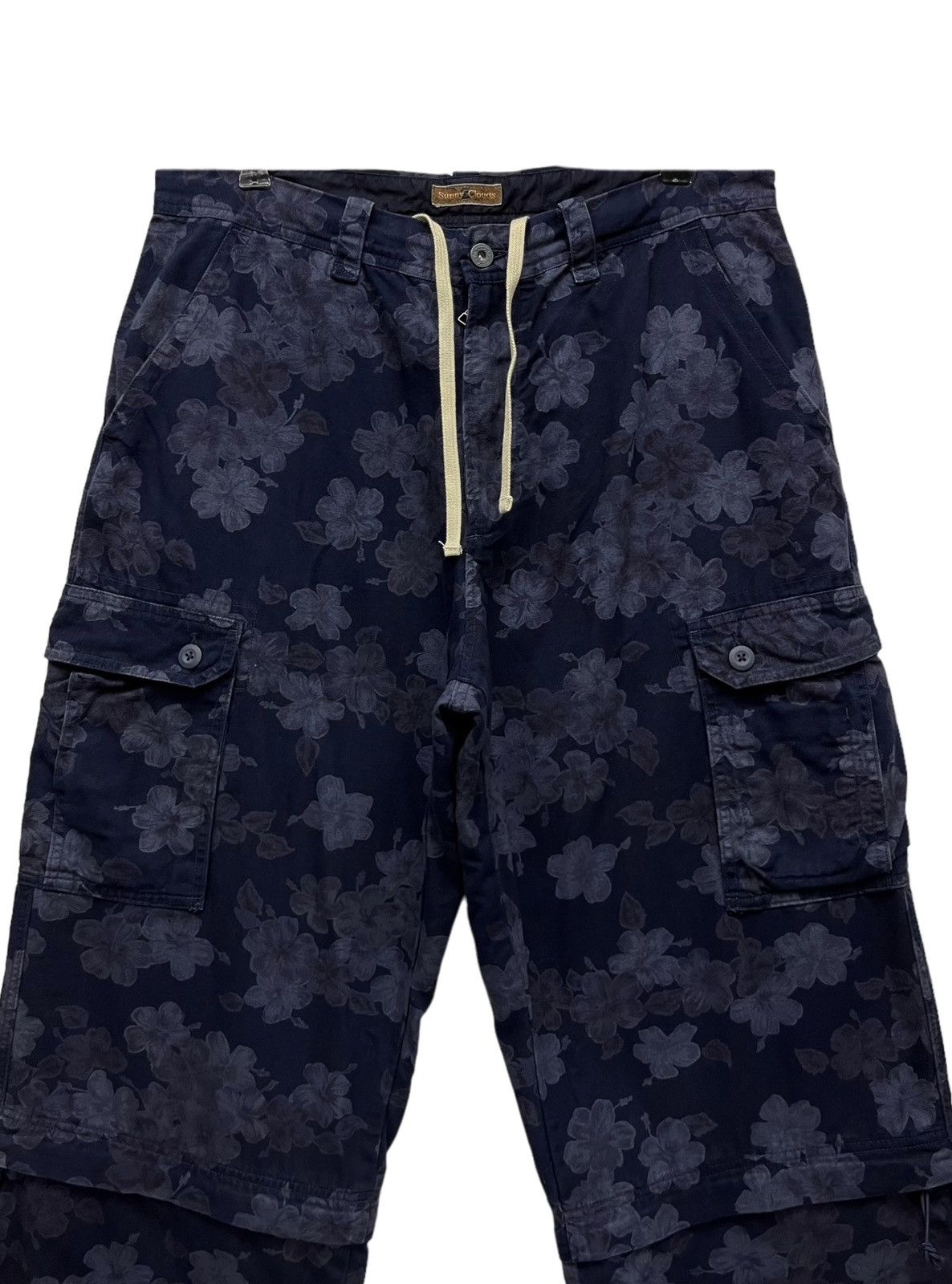 Comme des Garcons 🔥2-Way Baggy Cargo Full Print Floral Denim Tears Inspired Size US 33 - 11 Thumbnail