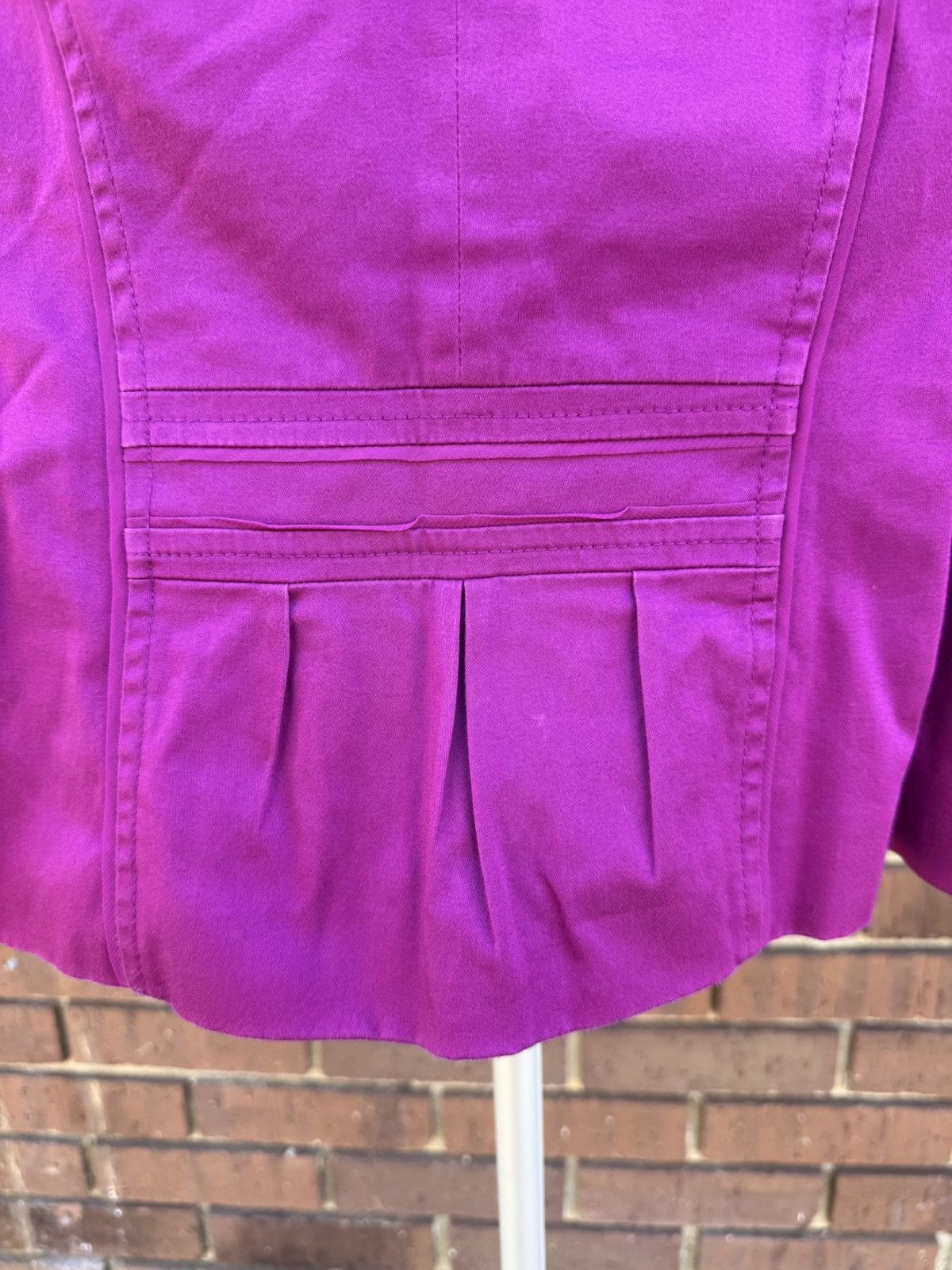 White House Black Market White House Black Market Blazer Size 8 Magenta Pink Cotton Size M / US 6-8 / IT 42-44 - 10 Thumbnail