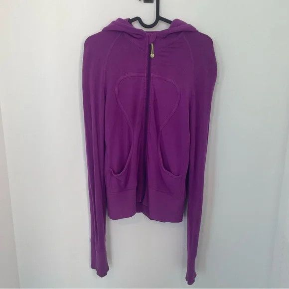 Lululemon Lululemon Vintage Scuba Full Zip up Hoodie Stretch Purple Size S / US 4 / IT 40 - 2 Thumbnail