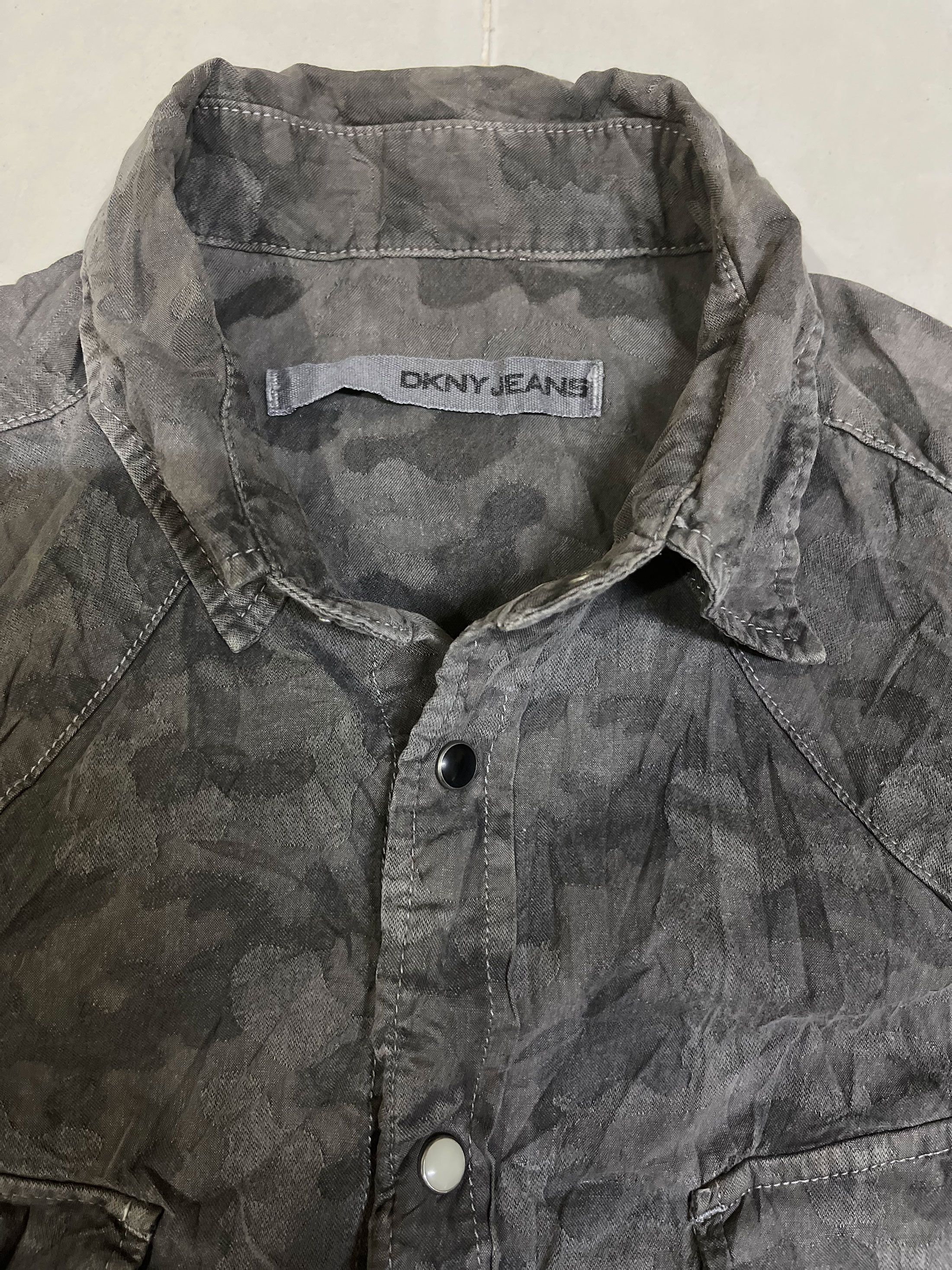 DKNY × Designer DKNY Camouflage Long Sleeve Western Pearl Snap Size US L / EU 52-54 / 3 - 2 Thumbnail
