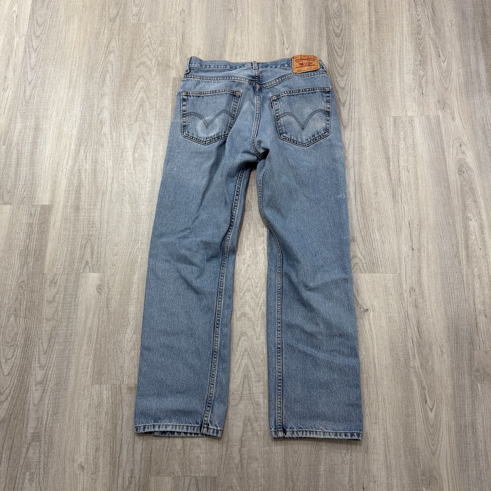 Vintage Vintage Levis 505 Jeans Men's 34x32 Blue Denim Regular Fit Size US 34 / EU 50 - 10 Thumbnail