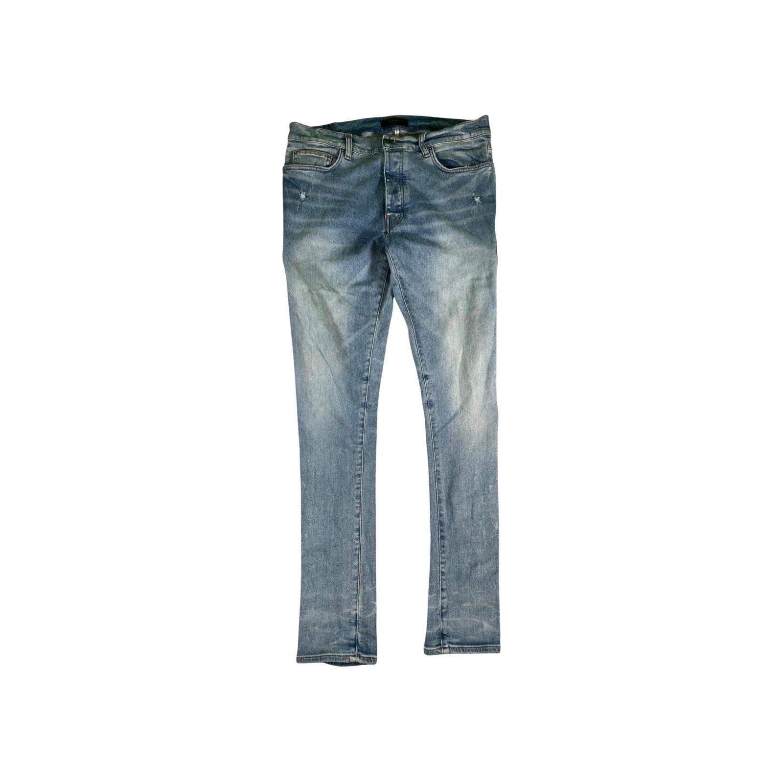 Amiri Amiri "Bone Embossed" Light Wash Jeans Size US 36 / EU 52 - 1 Thumbnail