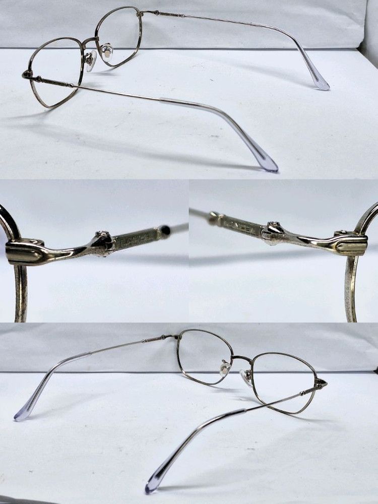 Lancel 80s LANCEL Paris Classic Oval Silver Metal Glasses Japan Size ONE SIZE - 6 Thumbnail