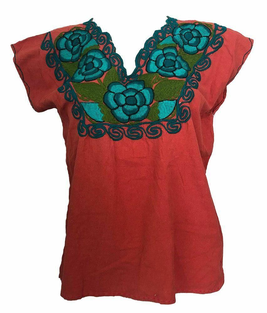 Designer New Orange Hand Made Bluse L Size L / US 10 / IT 46 - 1 Thumbnail