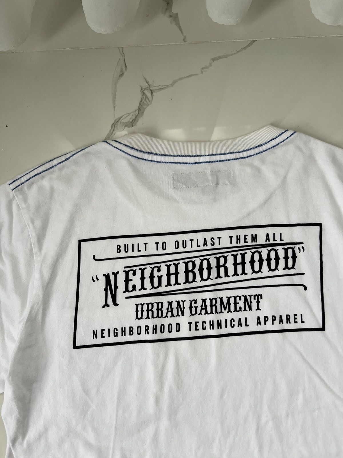 Neighborhood × Vintage 90's NEIGHBORHOOD RARE RETRO Y2K BIG DOUBLE SIDE LOGO TEE Size US S / EU 44-46 / 1 - 7 Thumbnail