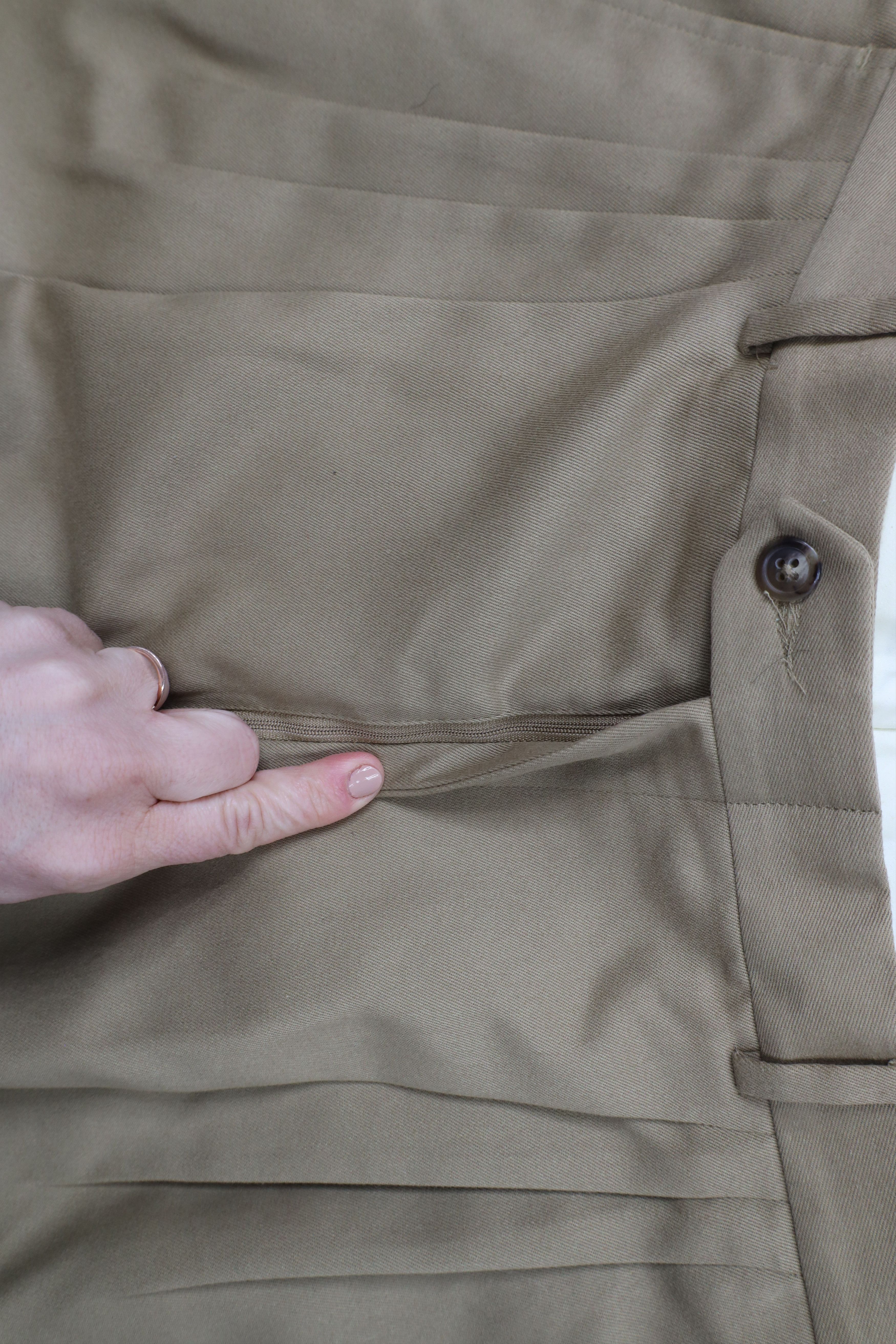 Vintage Vintage 90s Palm Beach Wide Leg Chino Pants Khaki Beige Size US 36 / EU 52 - 6 Thumbnail