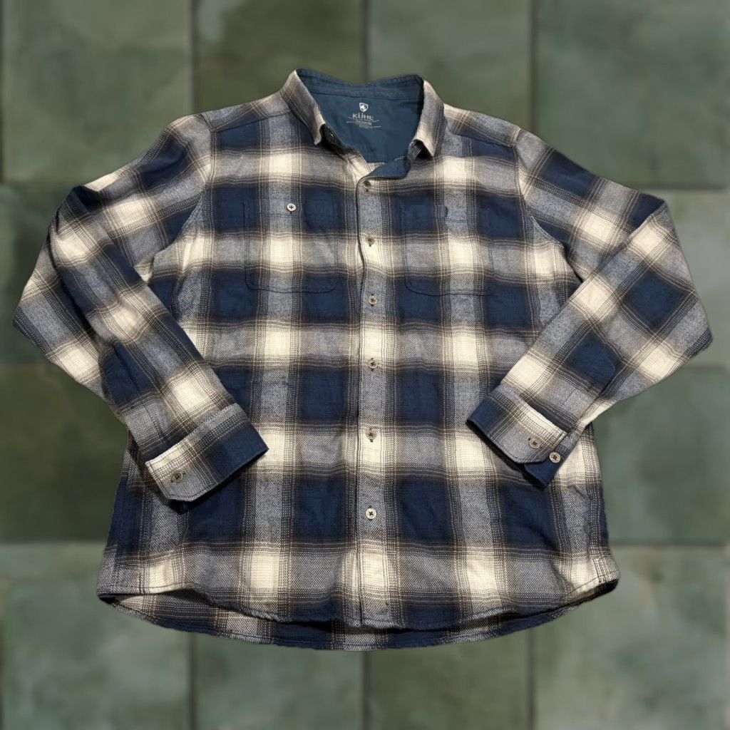 Vintage Kuhl The Law Flannel Shirt Men Medium Blue Plaid Button-Down Long Sleeve Gorpcore Mens Size US M / EU 48-50 / 2 - 1 Thumbnail