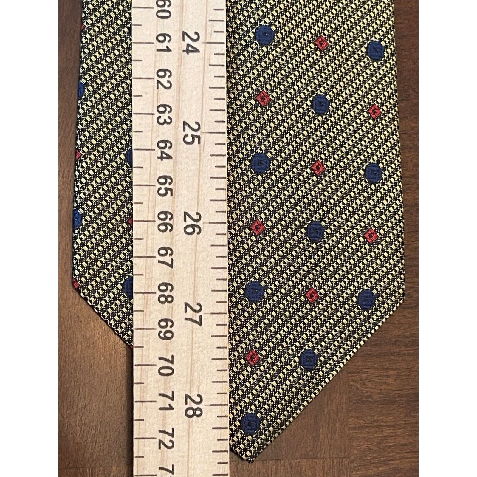 Jos. A. Bank Corporate Collection Jos. A. Bank Gold Blue Hand Made Silk Size ONE SIZE - 5 Thumbnail