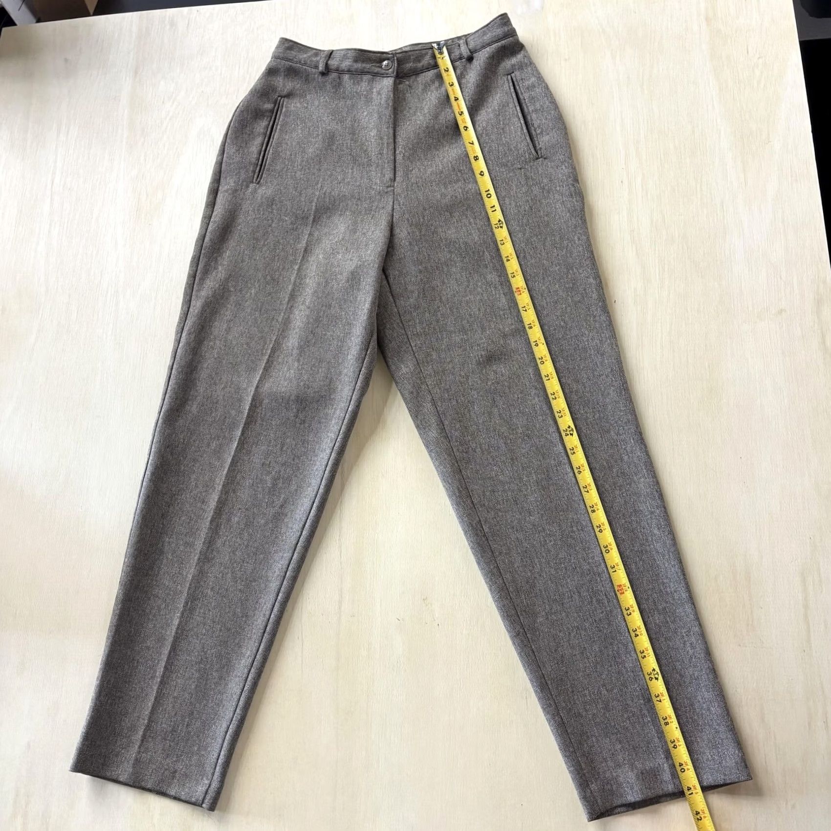 Vintage Vintage Alia Dress Pants Womens 28 Gray Tweed Tapered Leg Career Office Work Pants Dress Pants Womens Gray Tweed 90s Alia Womens Size 28" / US 6 / IT 42 - 3 Thumbnail