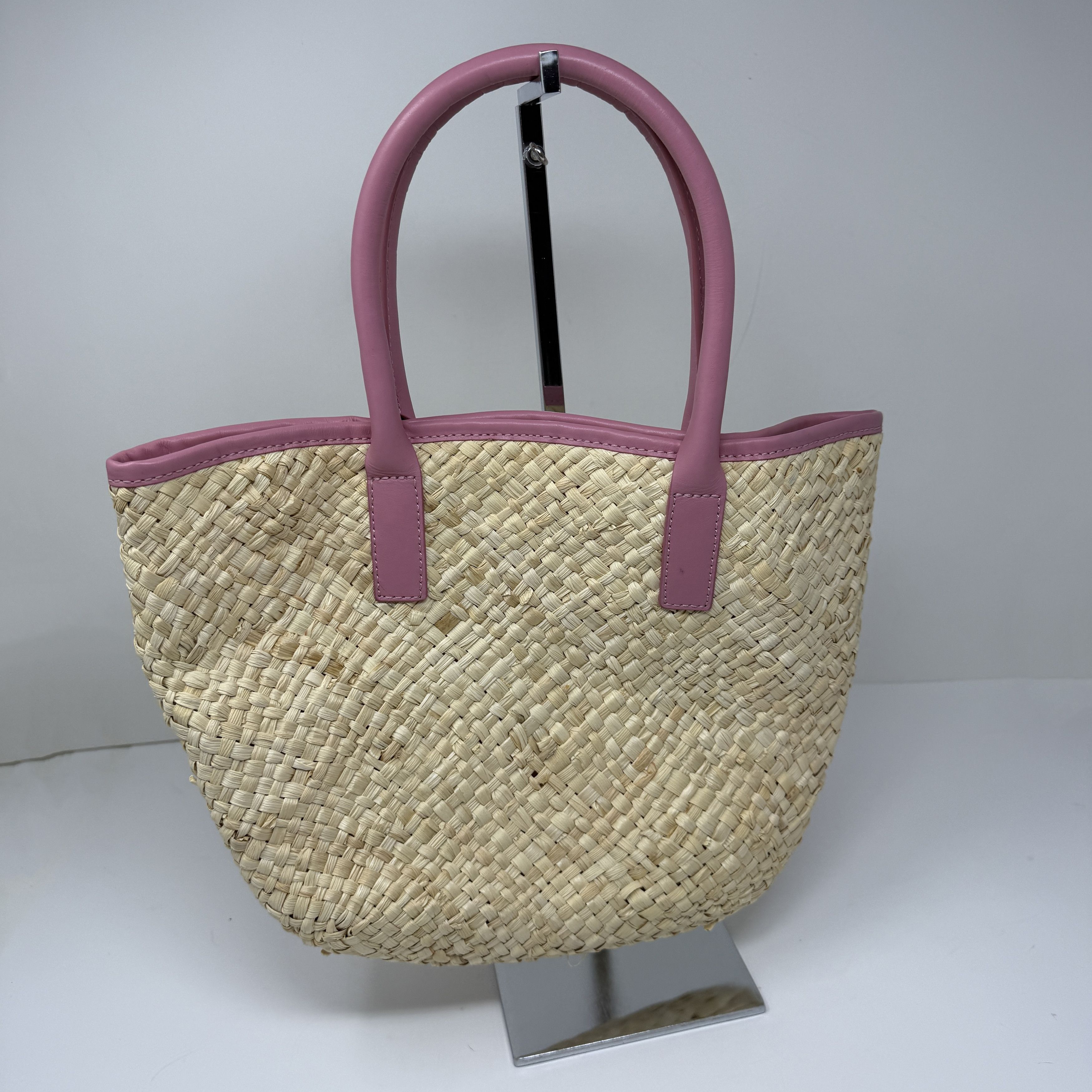 J.Crew J. Crew Woven Straw Raffia Genuine Leather Size ONE SIZE - 3 Thumbnail