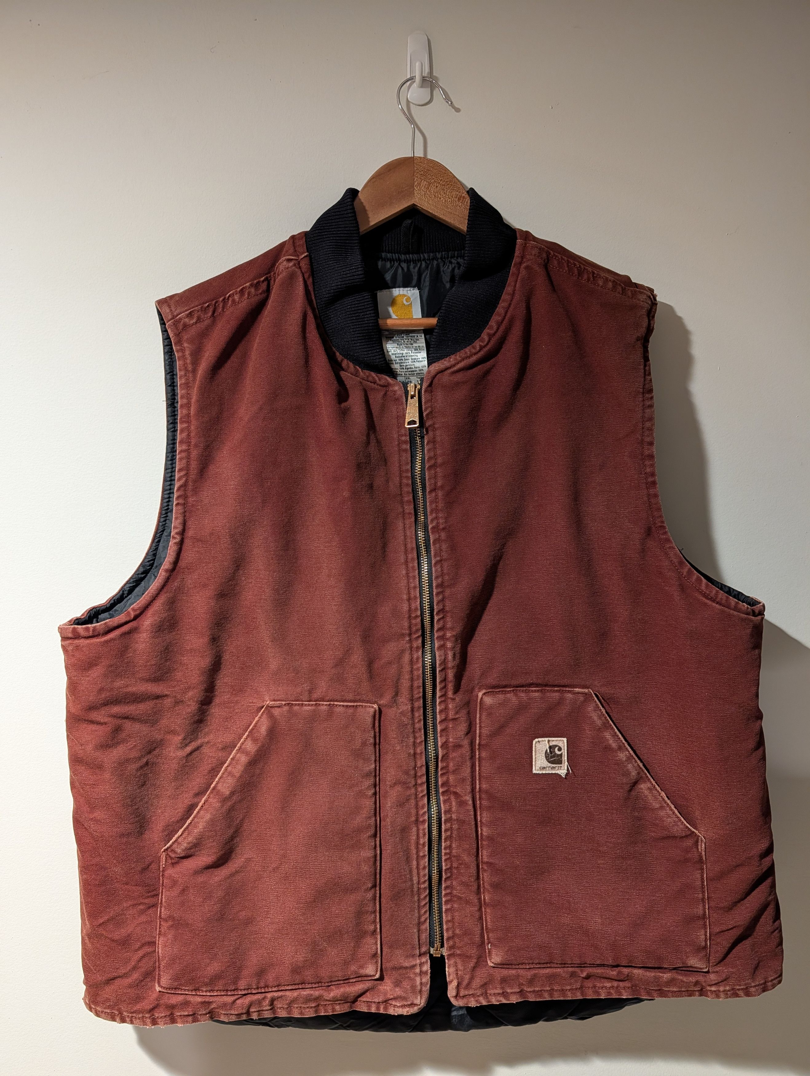 Carhartt Vintage Carhartt Vest Mens XXL Tall V02 CLY Clay Red Work Size US XXL / EU 58 / 5 - 1 Thumbnail
