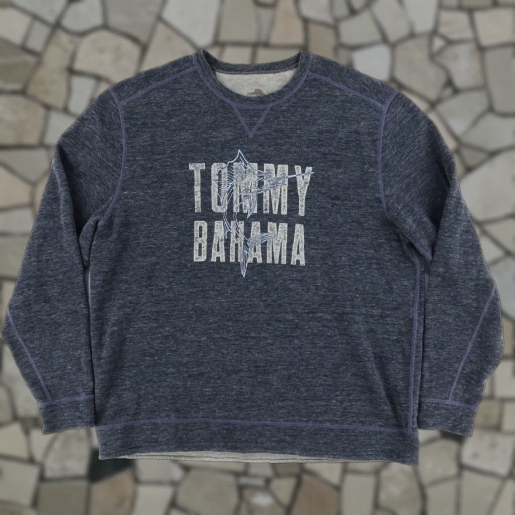 Tommy Bahama Tommy Bahama Reversible Crewneck Sweatshirt Gray Men's XL Shirt Size US XL / EU 56 / 4 - 1 Thumbnail