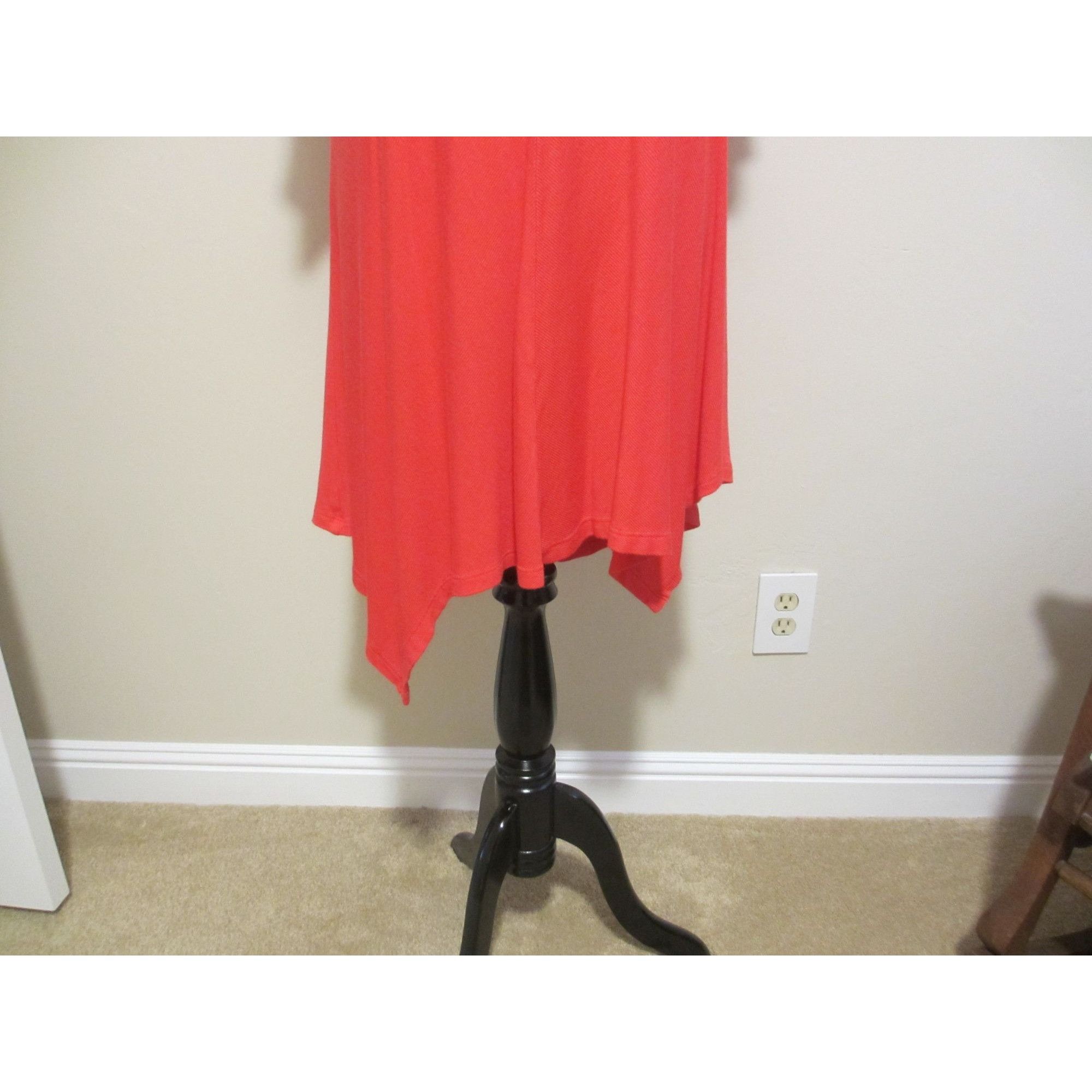 Other Cable & Gauge Red Asymmetrical Hem Tunic Top For Women 2X Size XXL / US 16-18 / IT 52-54 - 6 Thumbnail