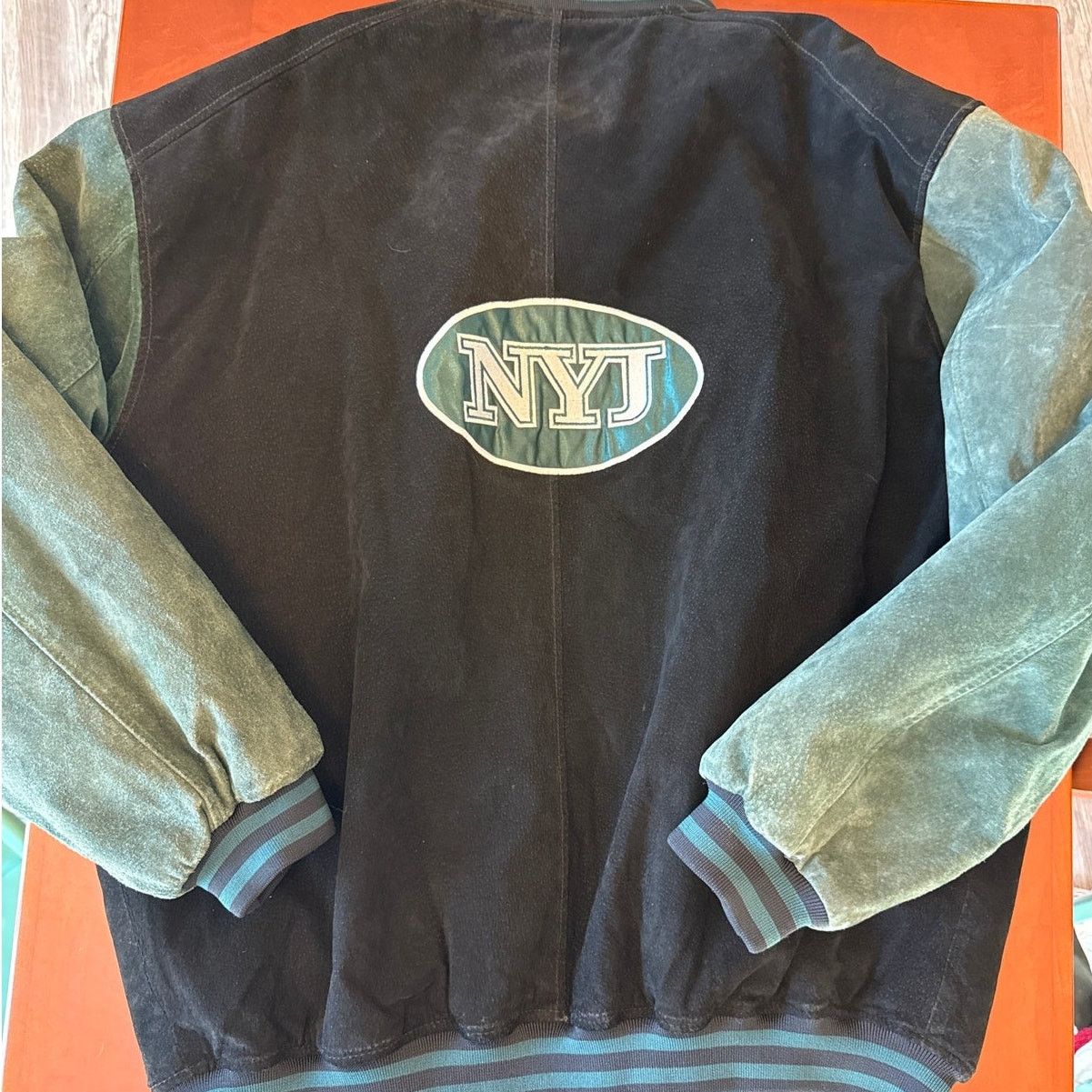 Pro Player Vintage New York Jets Suede Bomber Jacket - Rare Retro NFL Size US XL / EU 56 / 4 - 4 Thumbnail