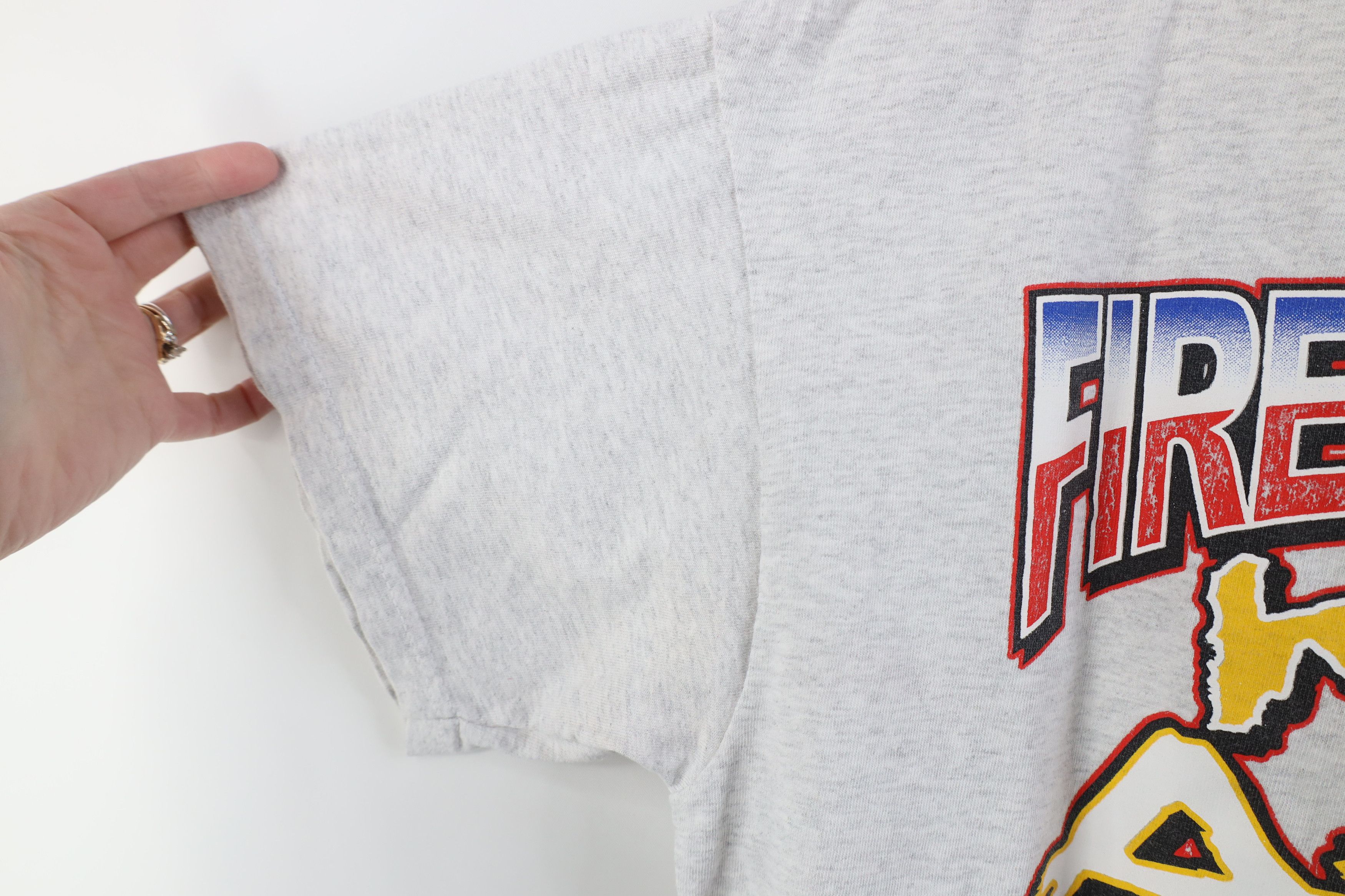 Vintage Vintage 90s Y2k Streetwear Kick Ash T-Shirt Heather Gray Size US L / EU 52-54 / 3 - 6 Thumbnail