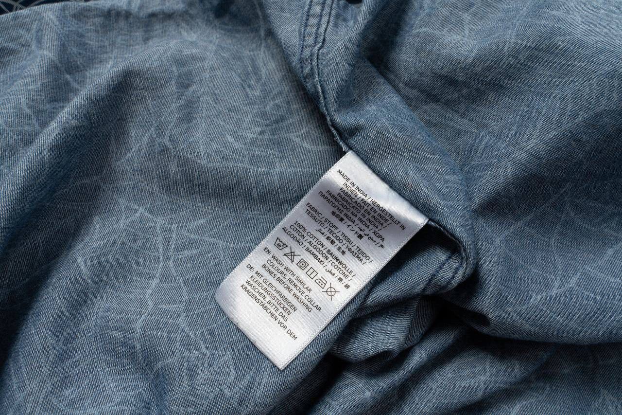 Gant 🔵 GANT Seasonal Indigo Blue Leaf Print Long Sleeve shirt Size US XL / EU 56 / 4 - 16 Thumbnail