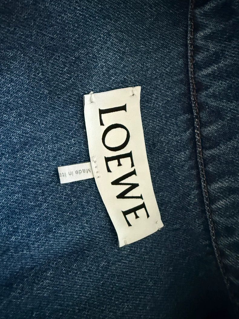 Loewe Loewe Leather LOGO denim jacket with short front and long Size S / US 4 / IT 40 - 4 Thumbnail