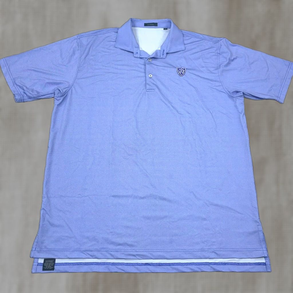 Vintage Turtleson Polo Shirt Men XL Purple Performance Quick Dry Basic Golf Pinpoint Shirt Size US XL / EU 56 / 4 - 1 Thumbnail