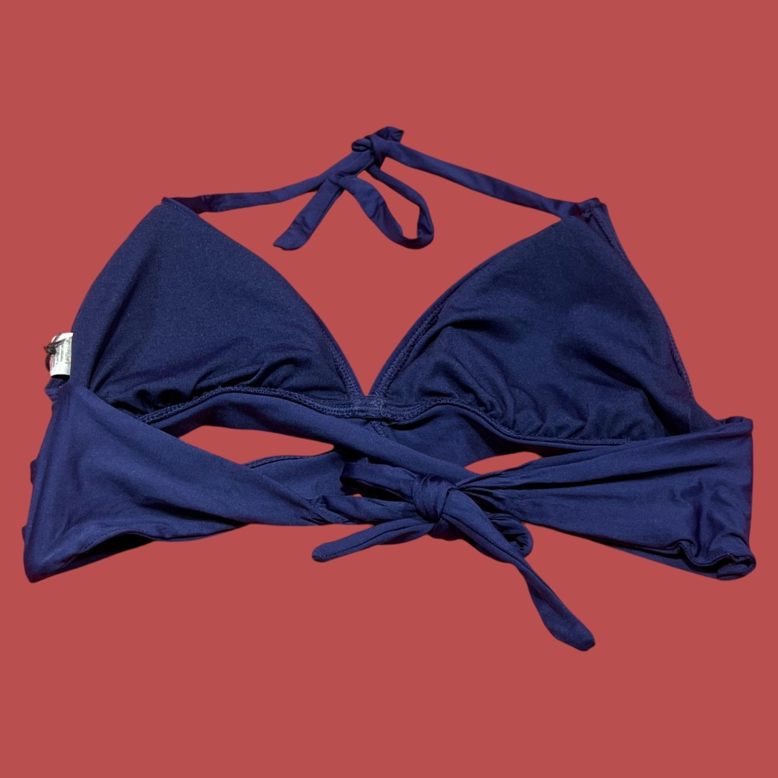 Other Shade & Shore-Women's Triangle Bralette Faux Wrap Halter Bik Size ONE SIZE - 4 Thumbnail