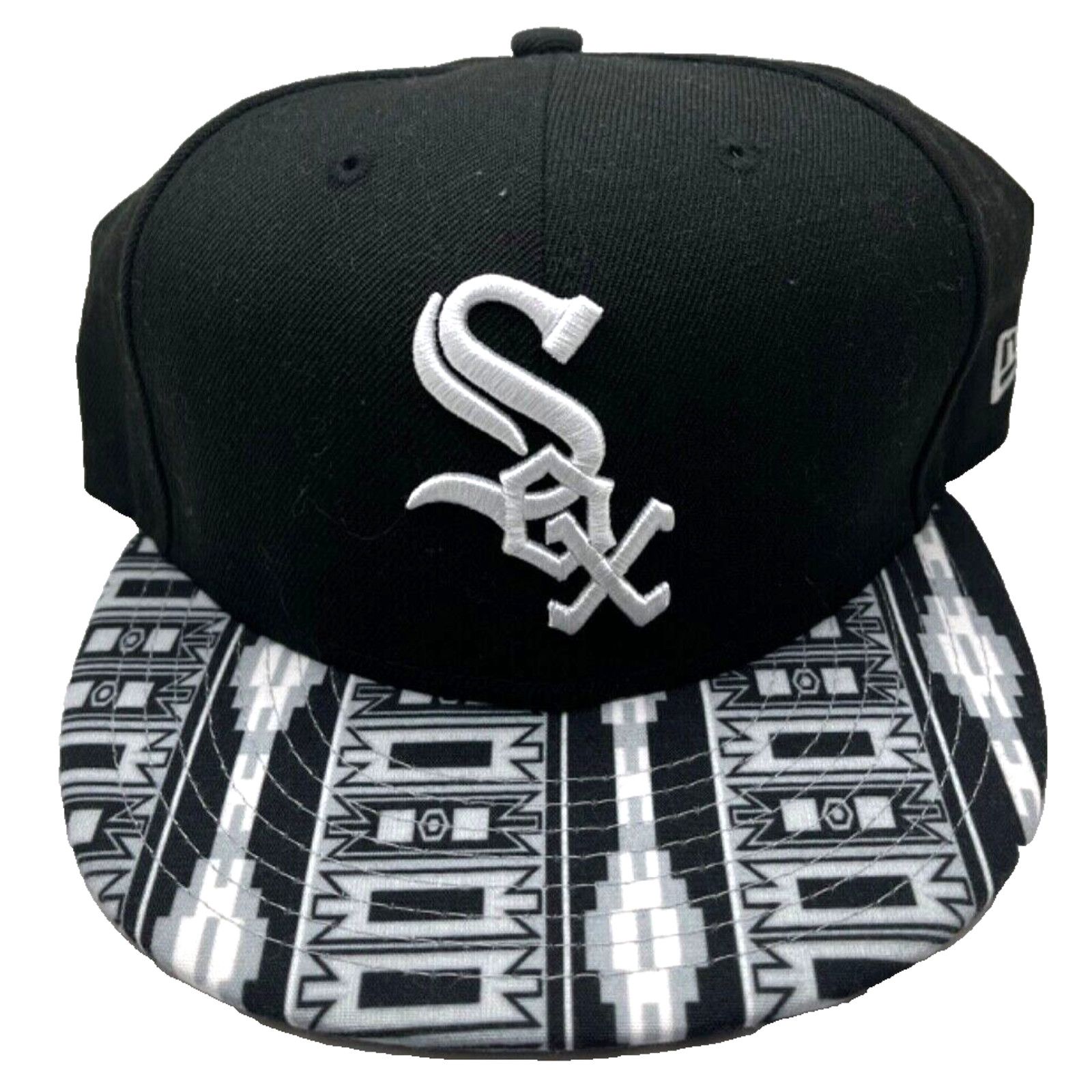 New Era Chicago White Sox New Era Snapback Hat Aztec Tribal Brim MLB Size ONE SIZE - 8 Thumbnail