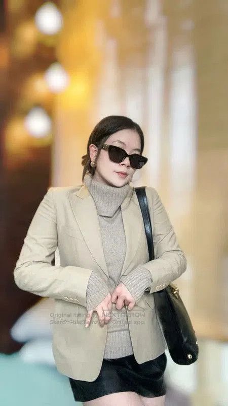 Max Mara MaxMara Women's Khaki Cotton Cardigan . Size M / US 6-8 / IT 42-44 - 2 Thumbnail