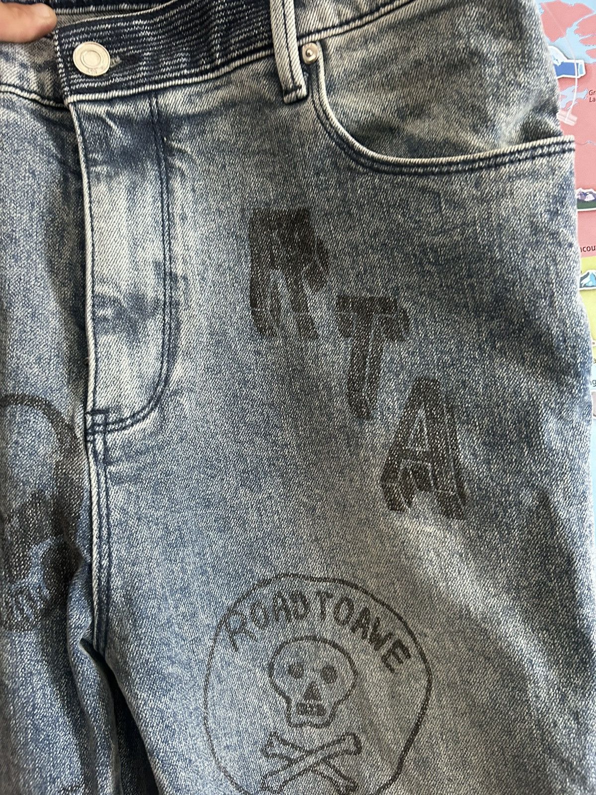 Rta Rta vintage style graffiti denim luxury designer jeans Size US 34 / EU 50 - 5 Thumbnail